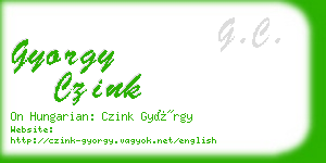 gyorgy czink business card